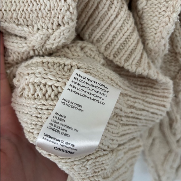 Free People Sweater Tunic Isla Cable Cream - Picture 7 of 9